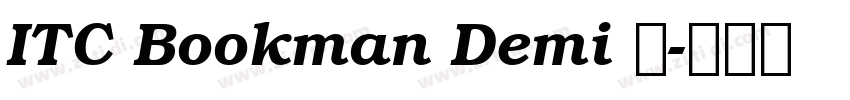 ITC Bookman Demi 中字体转换